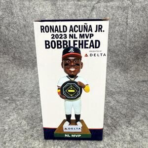 Delta 2023 NL MVP Atlanta Braves Ronald Acuna Jr. Bobblehead Doll NIB 811